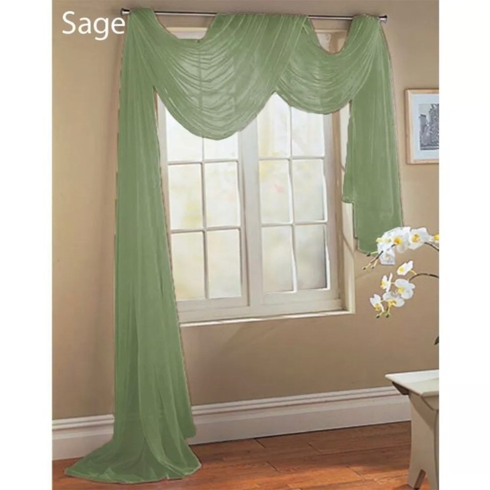 Sage window scarves 37 x 216 (set of 2)